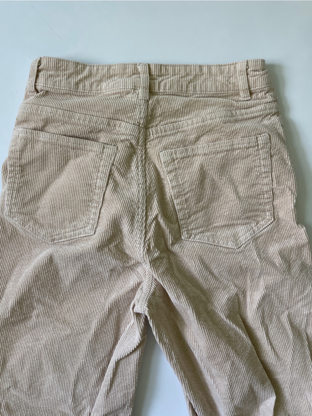 H&M Divided Light Beige Corduroy Wide Leg Pants Size 2 - Picture 6 of 7